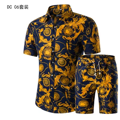 Coldker Summer Men Sets 2021 New Print Floral Short Sleeve Shirts Sets Fashion Casual Fit Slim Turn-down Collar Men Suits, As show
Coldker Summer Men Sets 2021 New Print Floral Short Sleeve Shirts Sets Fashion Casual Fit Slim Turn-down Collar Men Suits, As show