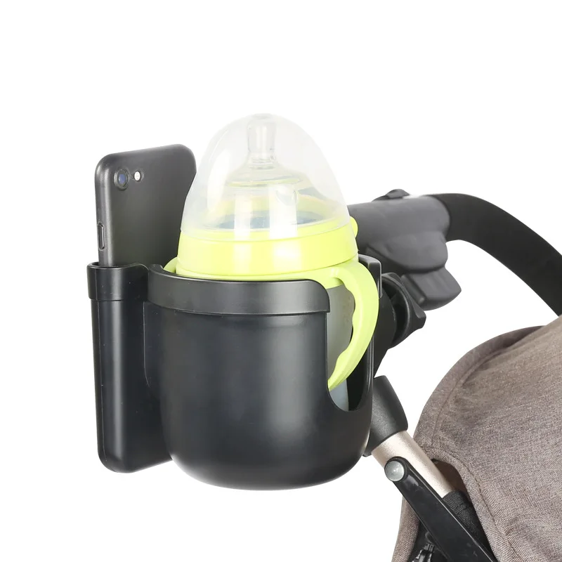 Large Universal Baby Stroller Cup Holder and Phone Bracket with Strap Mount 3MM Thick(2 in 1 cuo holder), Black
Large Universal Baby Stroller Cup Holder and Phone Bracket with Strap Mount 3MM Thick(2 in 1 cuo holder), Black
