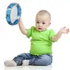 Self-tuning Round Musical Tambourine Blue Percussion Drum for Party Activities