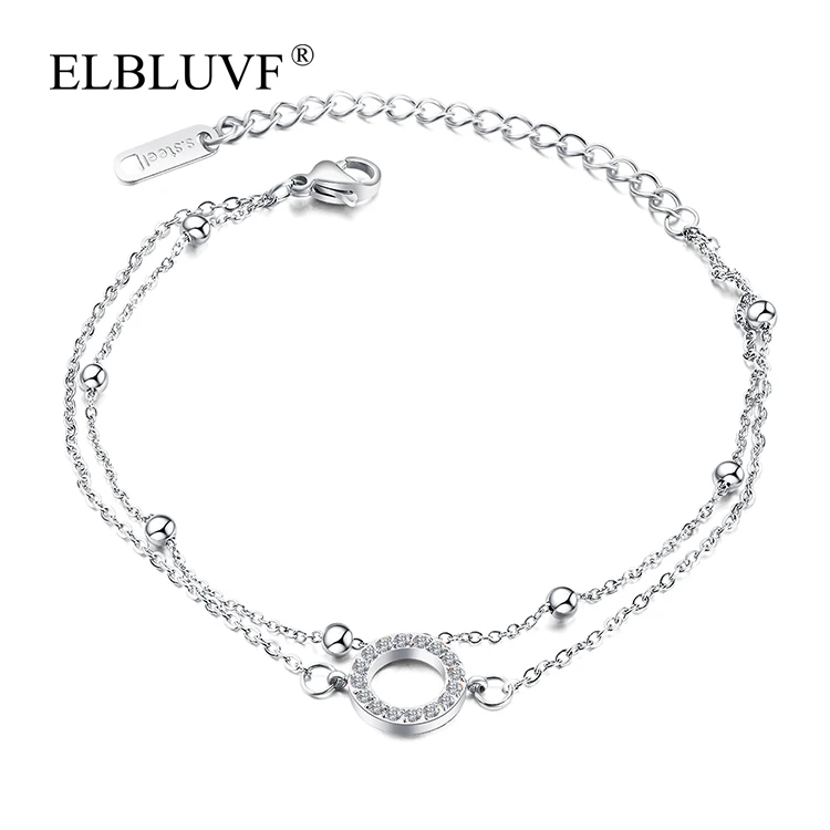 ELBLUVF Hot Sell New Designers Double Chain Circular Zircon Beads Bracelet Jewelry, Steel color , rose gold
ELBLUVF Hot Sell New Designers Double Chain Circular Zircon Beads Bracelet Jewelry, Steel color , rose gold