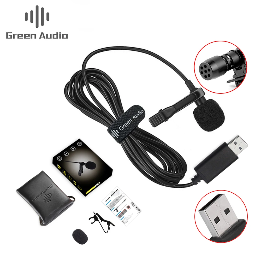 GAM-U01 USB Lavalier Microphone Clip on Collar Condenser Lapel Mic for Meeting PC, Black
GAM-U01 USB Lavalier Microphone Clip on Collar Condenser Lapel Mic for Meeting PC, Black