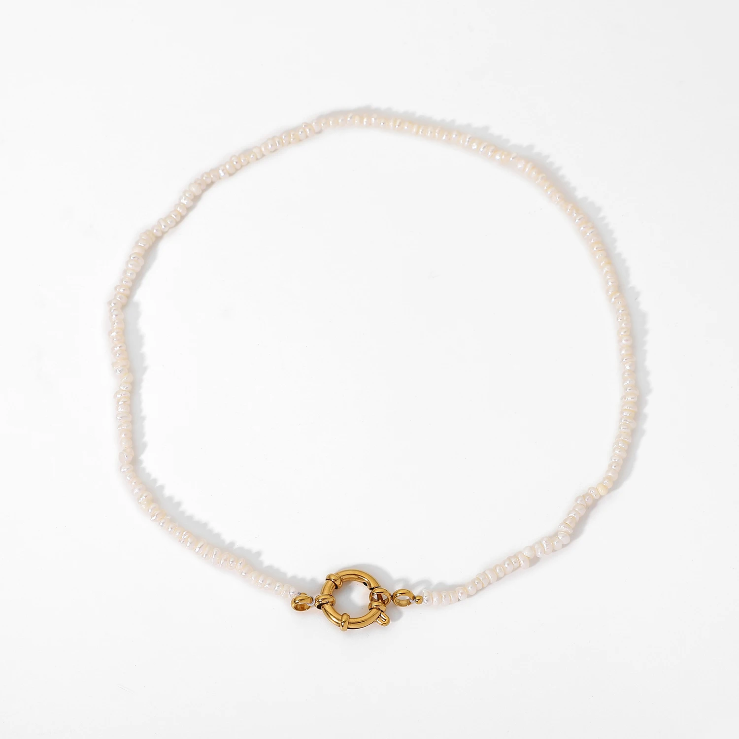 Boho Seed Beaded Pearl Choker Jewelry Round Spring Clasp Sailor Buckle Necklace 18K Gold Stainless Steel Necklaces
Boho Seed Beaded Pearl Choker Jewelry Round Spring Clasp Sailor Buckle Necklace 18K Gold Stainless Steel Necklaces