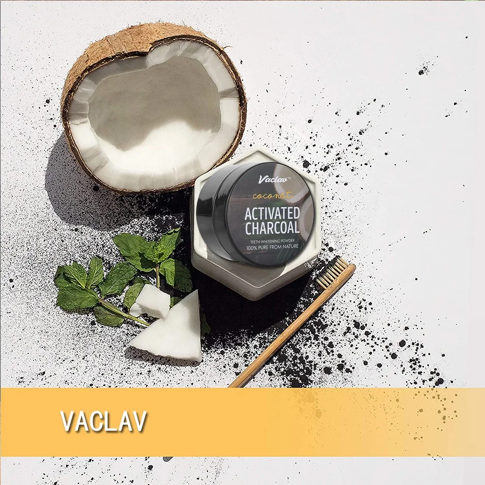 Coconut Shell Charcoal Tooth Whitening Powder Natural Coconut Teeth Whitener 60g with tooth brush, Black
Coconut Shell Charcoal Tooth Whitening Powder Natural Coconut Teeth Whitener 60g with tooth brush, Black