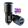 New style 2019 universal phone QC 3.0 18W +PD3.0 60W Car Charger with LED light car charger for mobile