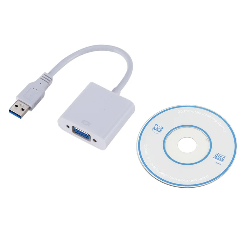 USB3.0 to VGA 1080P video cable multi-display video adapter cable supports 1080P HDTV for PC laptop
USB3.0 to VGA 1080P video cable multi-display video adapter cable supports 1080P HDTV for PC laptop