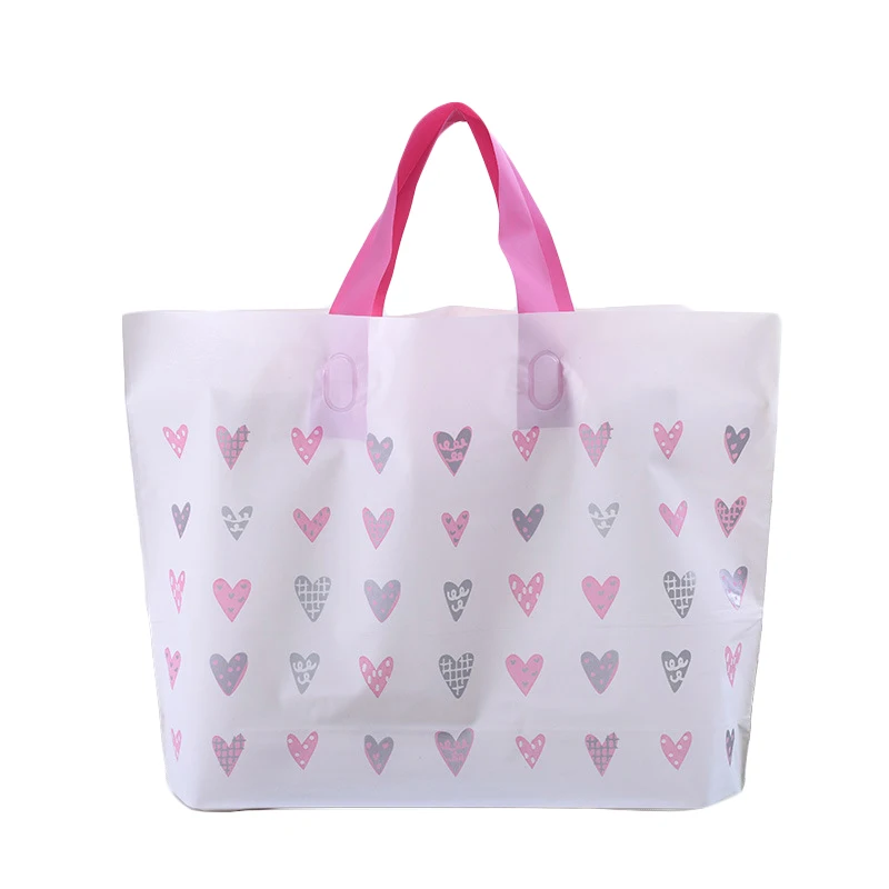50PCS/PACK Heart-Shaped Pattern Spot Customized Children's Clothing Store Plastic Portable Gift Shopping Pe Bag, 1color
50PCS/PACK Heart-Shaped Pattern Spot Customized Children's Clothing Store Plastic Portable Gift Shopping Pe Bag, 1color