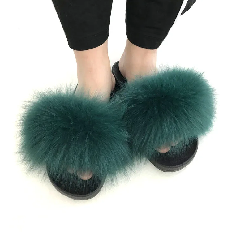 Woman Stylish Eva Indoor Slide Summer Autumn Winter Big Fully Fox Fur Slipper, Black/pink/grey
Woman Stylish Eva Indoor Slide Summer Autumn Winter Big Fully Fox Fur Slipper, Black/pink/grey