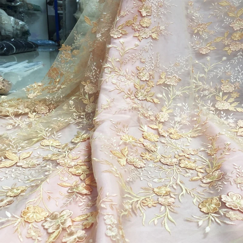 Heavy craft embroidery india 3d dress wedding white lace bridal lace fabric, Accept customized color
Heavy craft embroidery india 3d dress wedding white lace bridal lace fabric, Accept customized color