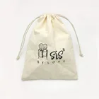 Wholesale Drawstring Cotton Gift Pouch Bag With Custom Logo