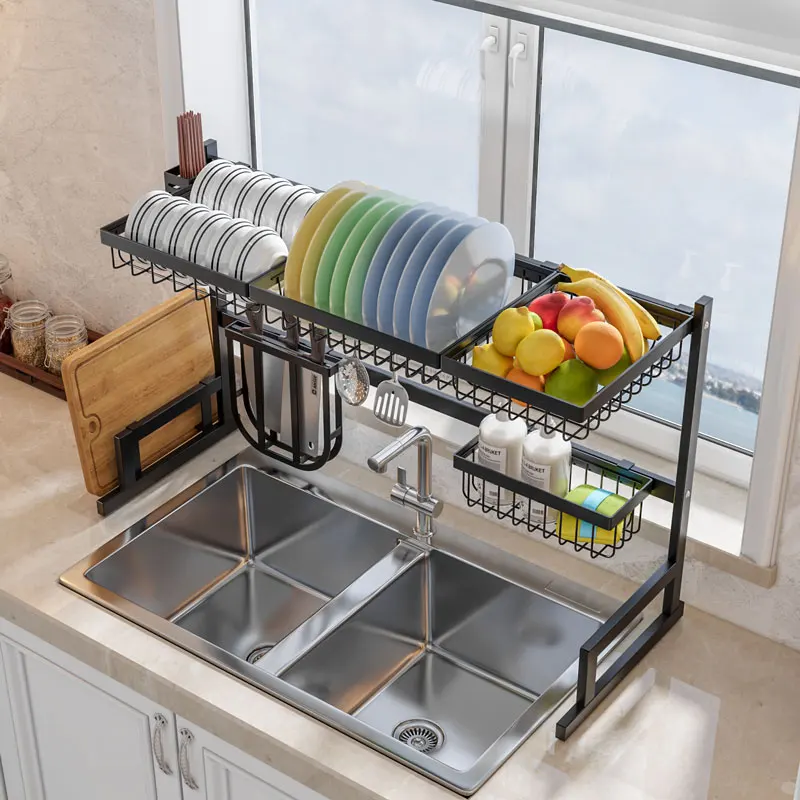 High Quality 2-tier metal Kitchen Storage Holder Scalable Dish Drying Rack Over Sink
High Quality 2-tier metal Kitchen Storage Holder Scalable Dish Drying Rack Over Sink