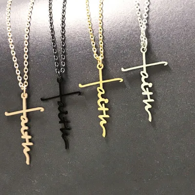 Hip Hop Inspirational Phrase Stainless Steel Jesus Cross Necklace Blessing Clavicle Silver Pendant Necklace
Hip Hop Inspirational Phrase Stainless Steel Jesus Cross Necklace Blessing Clavicle Silver Pendant Necklace