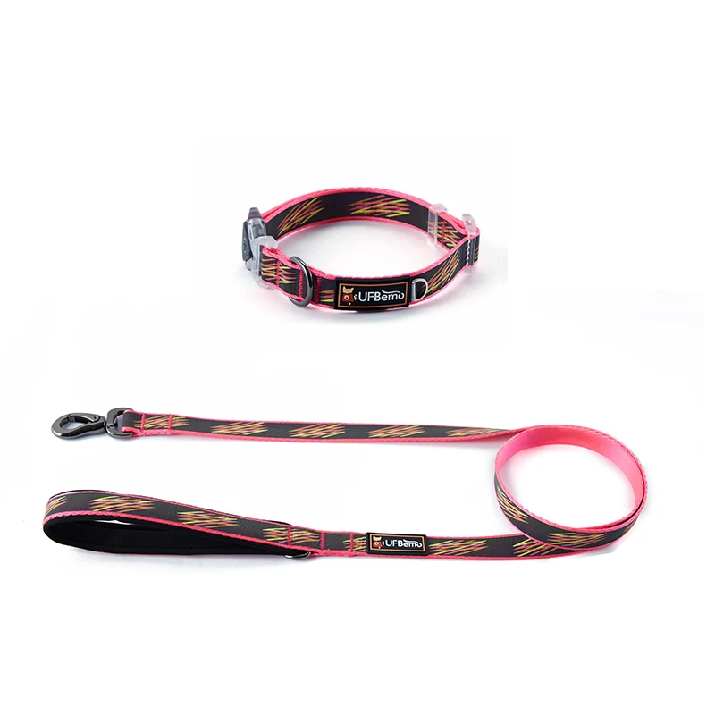 UFBemo Wholesale Adjustable Multi-colored Reflective LED Pet Leash Dog Collar and Leash Set, 4 colors
UFBemo Wholesale Adjustable Multi-colored Reflective LED Pet Leash Dog Collar and Leash Set, 4 colors