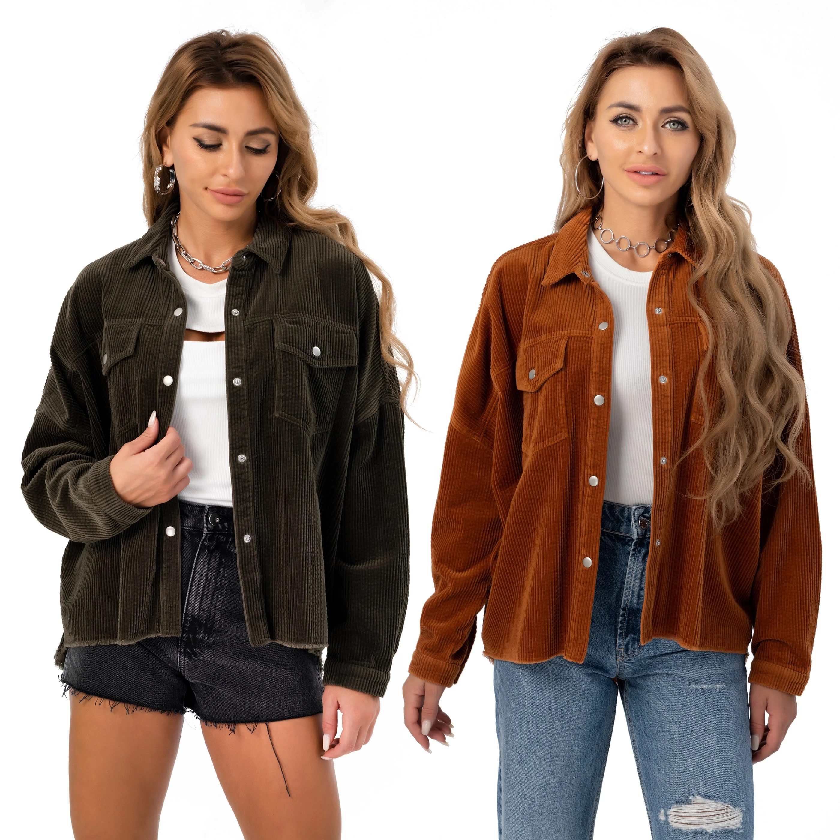 Lady Designer Oversize Corduroy Loose Long Sleeve Jacket Unisex Boyfriend Style Elegant Tops Plus Size women's Blouses & Shirts, Customized color
Lady Designer Oversize Corduroy Loose Long Sleeve Jacket Unisex Boyfriend Style Elegant Tops Plus Size women's Blouses & Shirts, Customized color