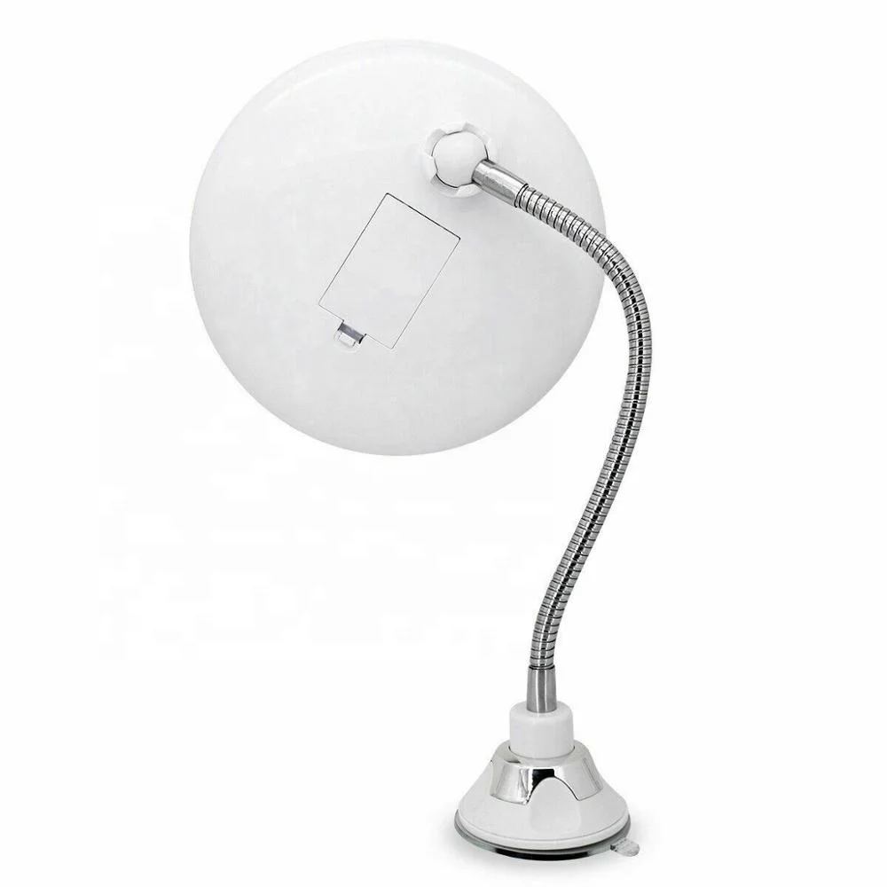 Flexible Gooseneck 10x Magnifying Mirror Bathroom Suction Cup Led Vanity Makeup mirror With LED Lights