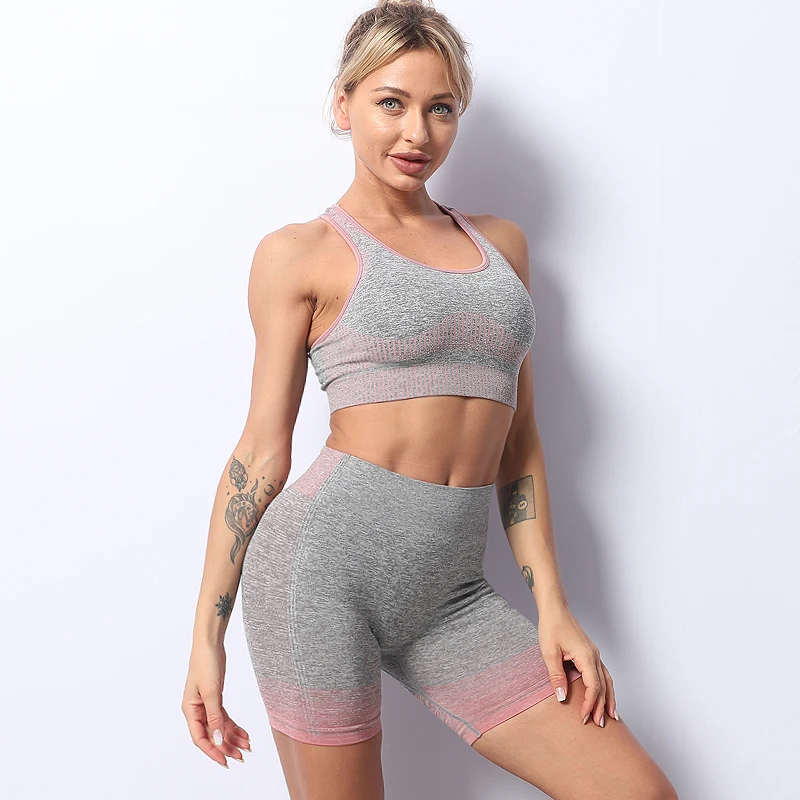 New Style Yoga Suit Wholesale Sports Fitness Suit Quick-drying Womens Running Sports bra + Shorts Gym Suit Two-piece Set, 5 colors
New Style Yoga Suit Wholesale Sports Fitness Suit Quick-drying Womens Running Sports bra + Shorts Gym Suit Two-piece Set, 5 colors