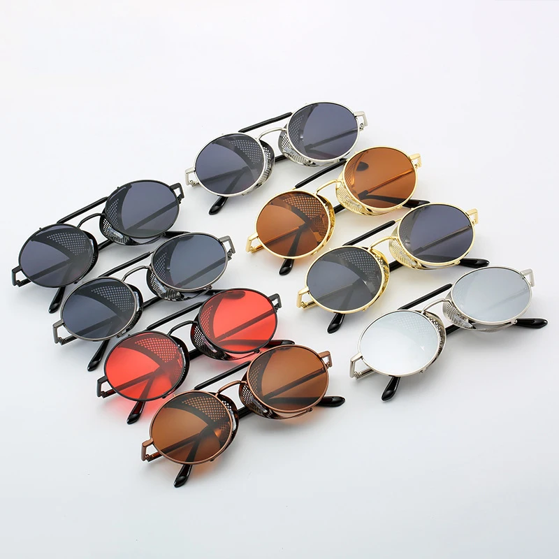 Classic Retro Round Steampunk Sun Glasses Men Women New Metal Sunglasses 2020, Custom colors
Classic Retro Round Steampunk Sun Glasses Men Women New Metal Sunglasses 2020, Custom colors
