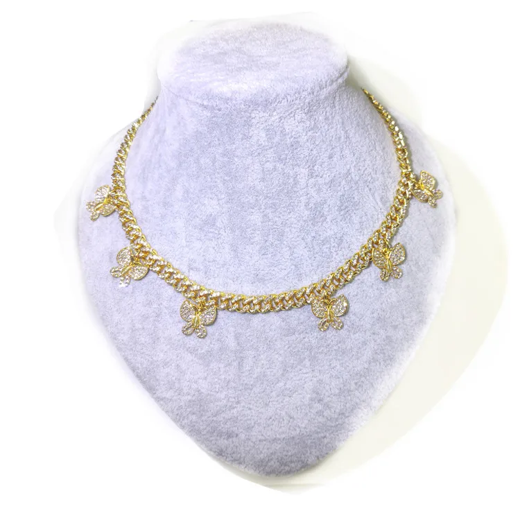 European and American cross-border hip-hop girls 8mm Cuban chain drop 6 butterfly butterfly fashion, Silver, gold
European and American cross-border hip-hop girls 8mm Cuban chain drop 6 butterfly butterfly fashion, Silver, gold
