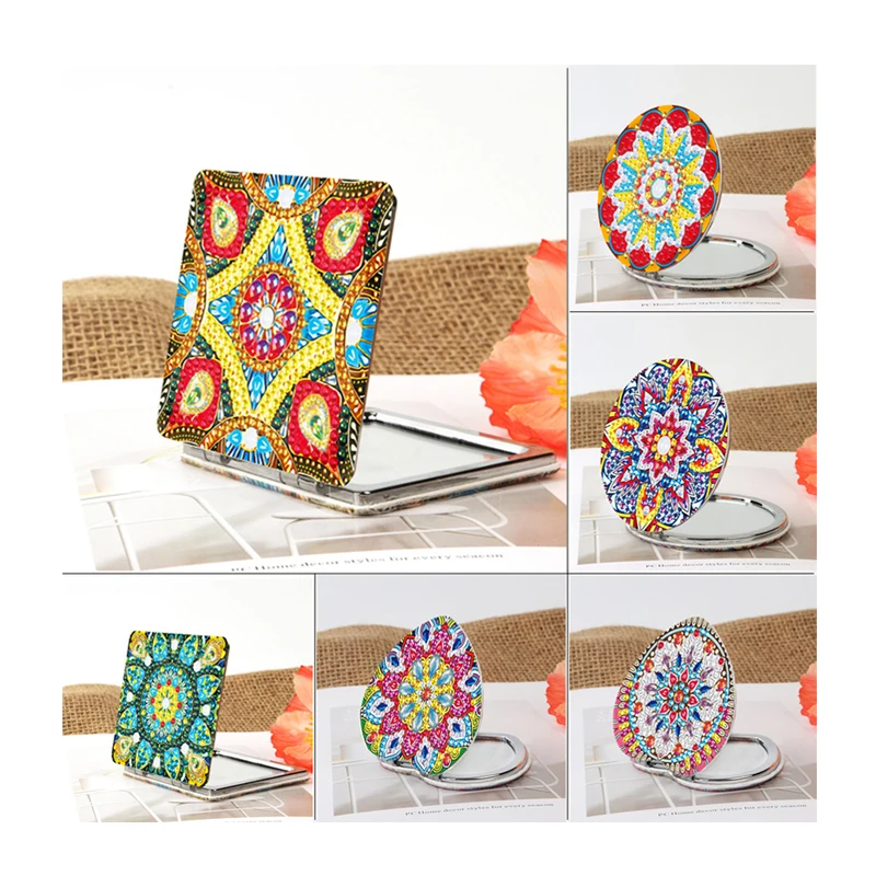 New Diy Diamond Painting Folding Mandala Mirror Colorful Diamond Prints Portable Ladies Makeup Mirror for Beginners
New Diy Diamond Painting Folding Mandala Mirror Colorful Diamond Prints Portable Ladies Makeup Mirror for Beginners