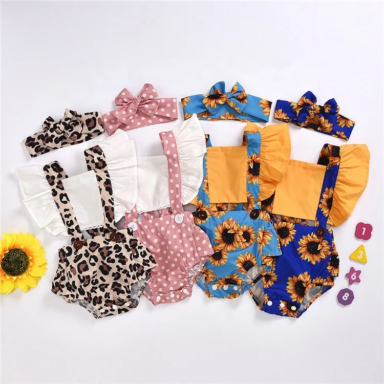 New born baby girl clothes Multicolor baby sleeveless jumpsuit headband ruffle baby romper
New born baby girl clothes Multicolor baby sleeveless jumpsuit headband ruffle baby romper