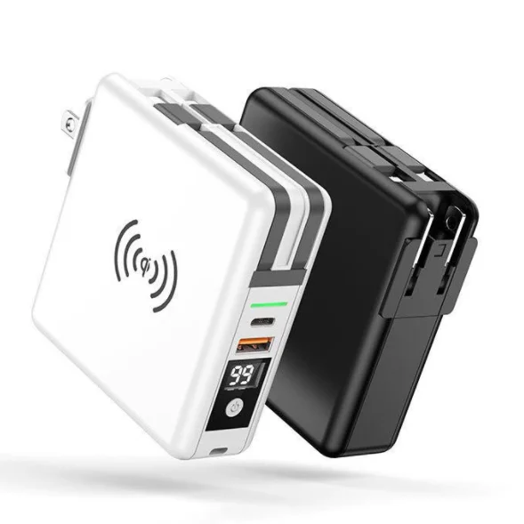 New 4in1 wireless 10000mAh power bank with plugs wholesale US UK Travel Charger power bank with cables
New 4in1 wireless 10000mAh power bank with plugs wholesale US UK Travel Charger power bank with cables
