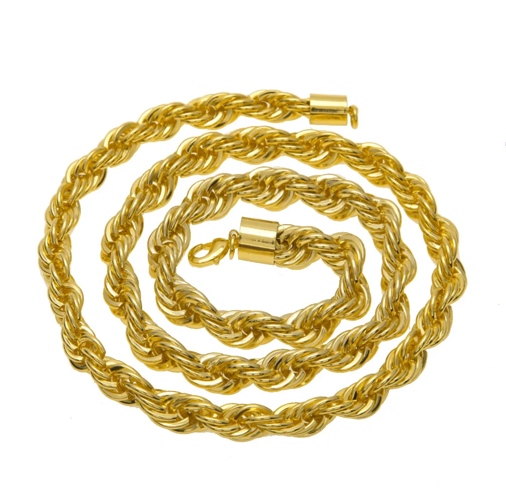 Big Hip Hop Gold Chain Necklace Large Plated Gold HipHop Jewelry Twist Chain Necklace
Big Hip Hop Gold Chain Necklace Large Plated Gold HipHop Jewelry Twist Chain Necklace
