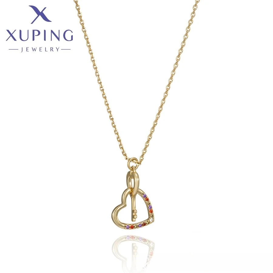 X000772427 xuping jewelry New Simple 14K Gold Color Heart Necklace Elegant Fashion Creative Women Daily Necklace
X000772427 xuping jewelry New Simple 14K Gold Color Heart Necklace Elegant Fashion Creative Women Daily Necklace