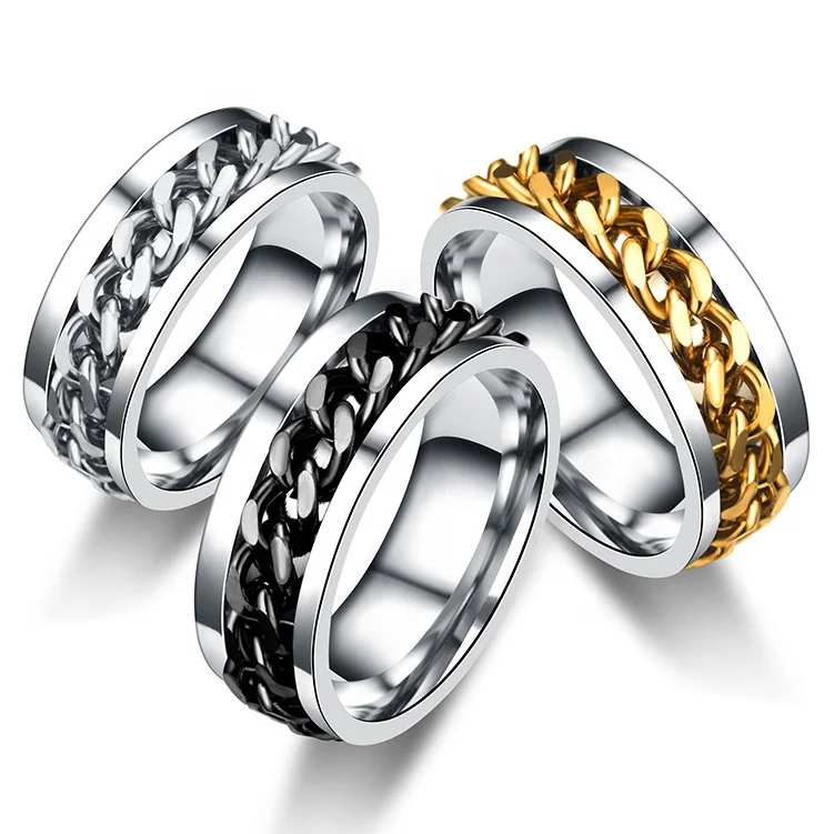 Wholesale Fashion Stainless Steel Chain Rings Silver Plated Mens Ring Jewelry 2021
Wholesale Fashion Stainless Steel Chain Rings Silver Plated Mens Ring Jewelry 2021