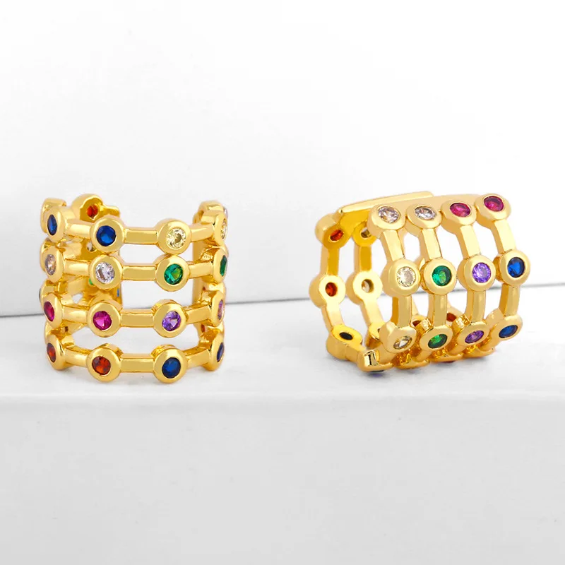 2021 New Fashion Rainbow Color Titanium And Zircon Clip On Earrings For Women Jewelry
2021 New Fashion Rainbow Color Titanium And Zircon Clip On Earrings For Women Jewelry