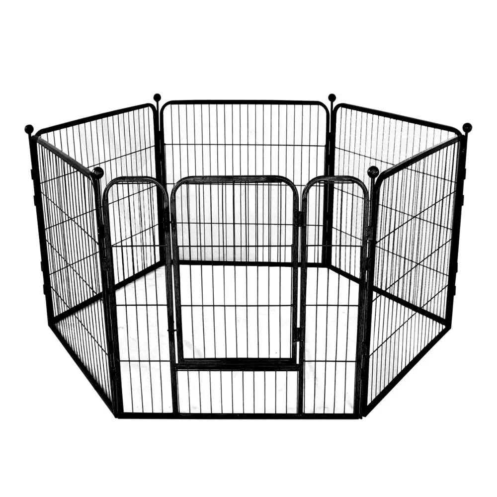 

Indoor outdoor pet metal barrier playpen pet exercise iron fence dog cage kennel fence