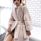 New Design Long Stand Luxury Women Winter Natural Fur Jacket Real Mink Fur Coat