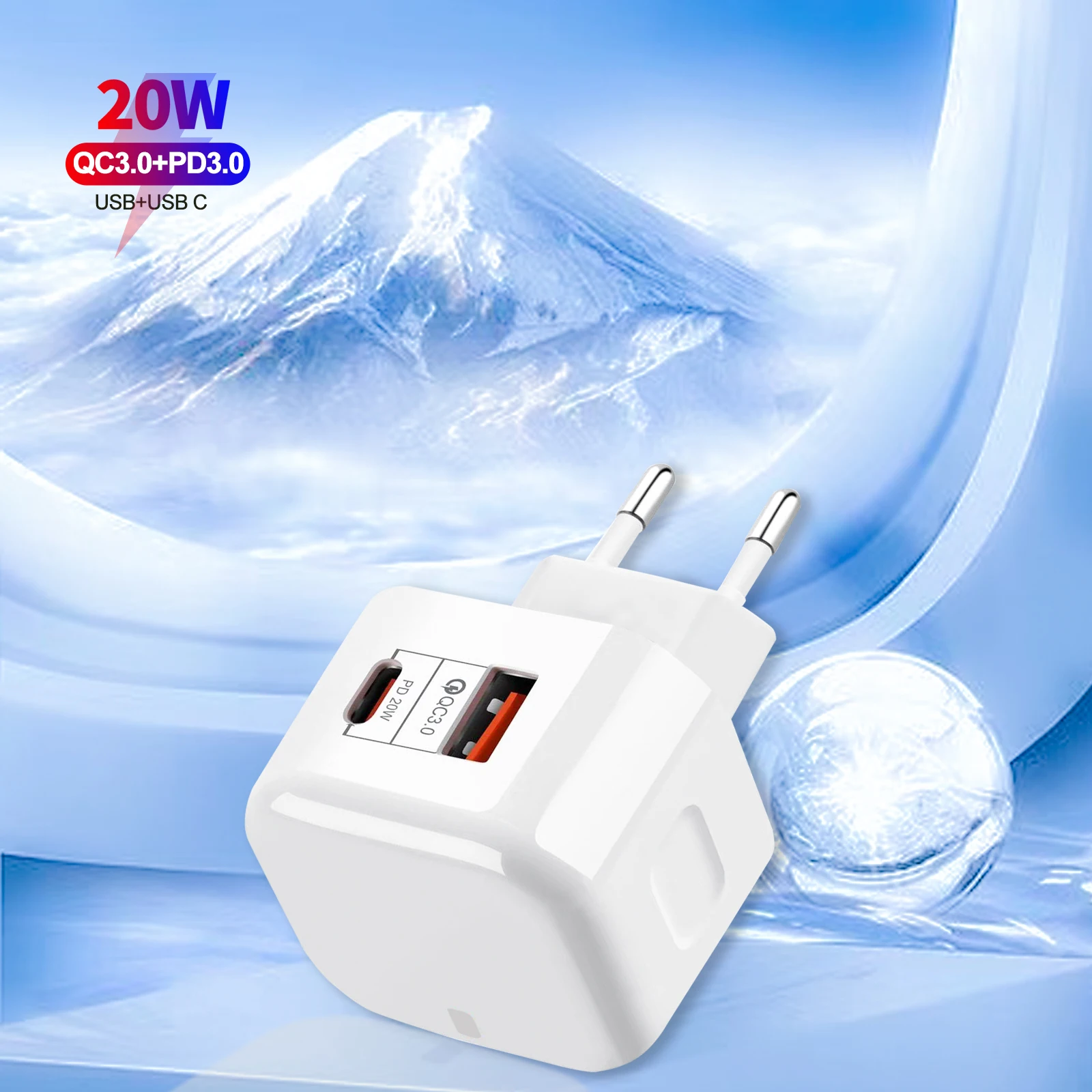 EU plug 20W PD Charger Fast Charging usb type c PD Charger For iphone 12, White/black
EU plug 20W PD Charger Fast Charging usb type c PD Charger For iphone 12, White/black