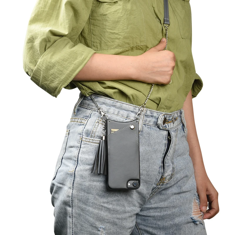 Card Slots Necklace Pu Leather Back Cover Crossbody Phone Case With Shoulder Strap For iphone 7 Plus
Card Slots Necklace Pu Leather Back Cover Crossbody Phone Case With Shoulder Strap For iphone 7 Plus