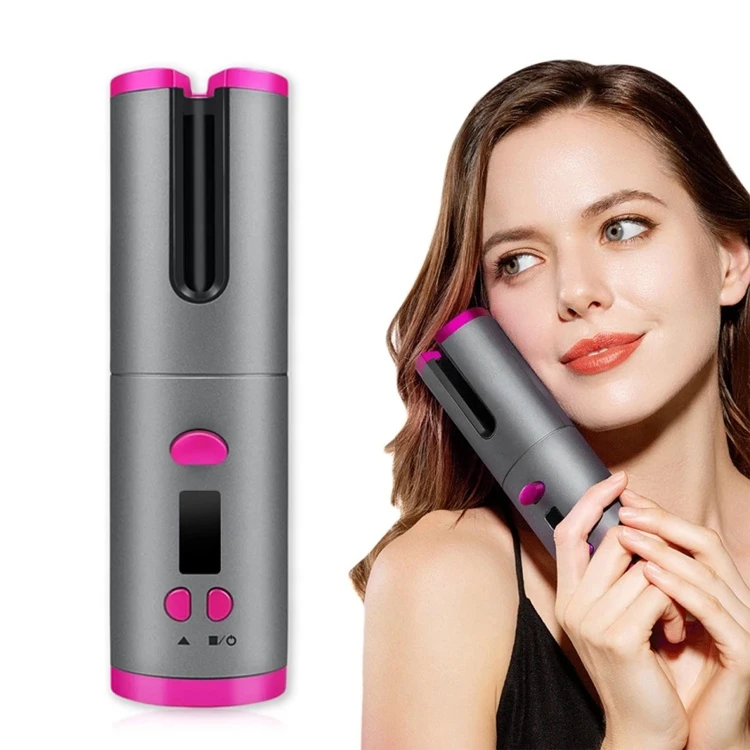 Rechargeable Electric Magic Ceramic Waver Mini Auto Curling Wand Roller Wireless Cordless Automatic Hair Curler, Grey red,grey gold
Rechargeable Electric Magic Ceramic Waver Mini Auto Curling Wand Roller Wireless Cordless Automatic Hair Curler, Grey red,grey gold