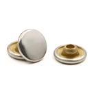 Nickel Free Snap Silver Metal Button Eco-friendly Garment Accessory Designer Logo Metal Shiny Silver Snap Buttons