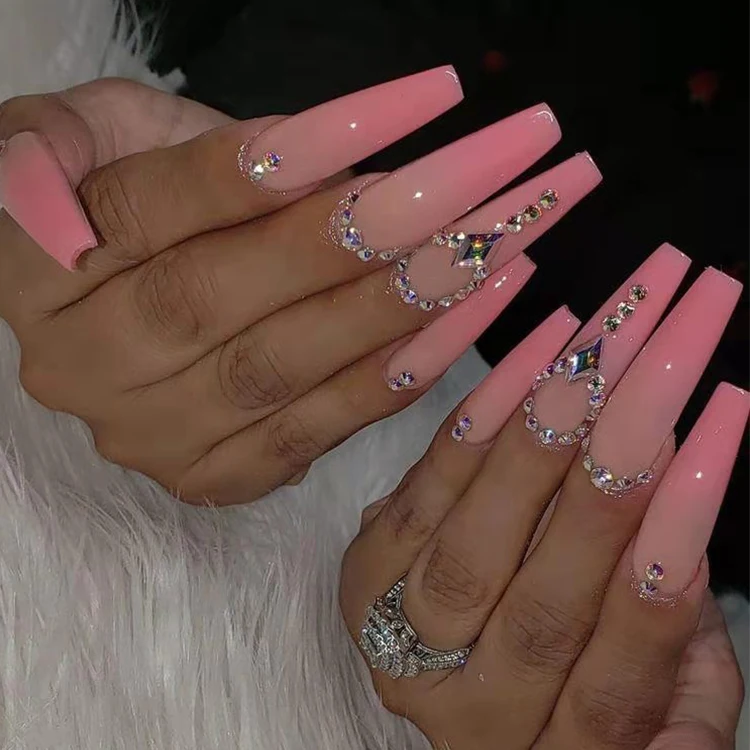 The latest style of European and American style long coffin shape press on nails false nails designs false nails press, Black white
The latest style of European and American style long coffin shape press on nails false nails designs false nails press, Black white