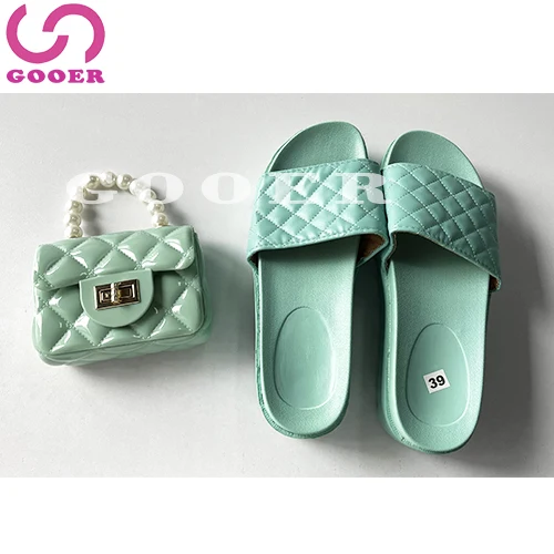 GOOER 2021Trend platform sandals and lock mini pearl handbag set sandals and purse sets slides and purse set for women, Picture
GOOER 2021Trend platform sandals and lock mini pearl handbag set sandals and purse sets slides and purse set for women, Picture