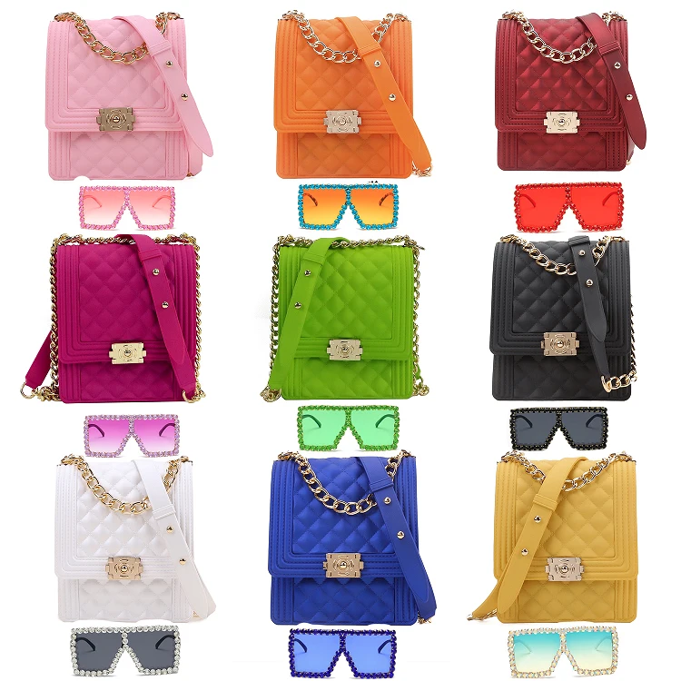 Hot Selling Factory Trendy Bags Women Handbags Ladies 2021 Handbag Jelly Bag Purse Set With Sunglasses Matching Shades Se, Customizable
Hot Selling Factory Trendy Bags Women Handbags Ladies 2021 Handbag Jelly Bag Purse Set With Sunglasses Matching Shades Se, Customizable