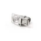 MSR white M60*45-75 flange mount casters zinc plated steel bracket black nylon wheel for Furniture