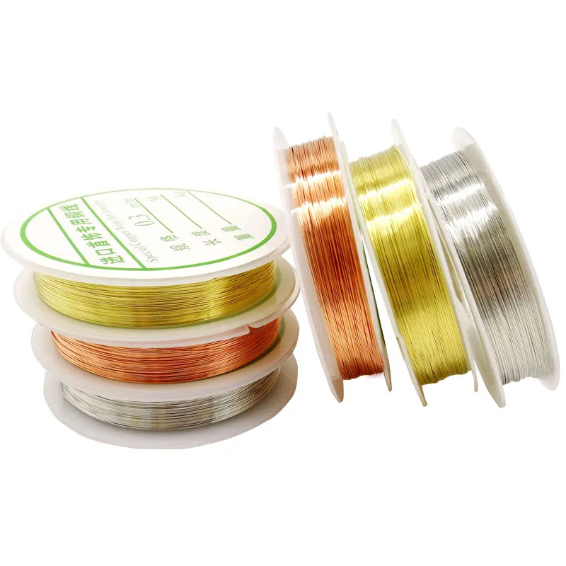 Wholesale Many Sizes Gold Silver Colorful Bead Wire 0.3mm flexible Copper Wire for Bracelet Jewelry Making
Wholesale Many Sizes Gold Silver Colorful Bead Wire 0.3mm flexible Copper Wire for Bracelet Jewelry Making