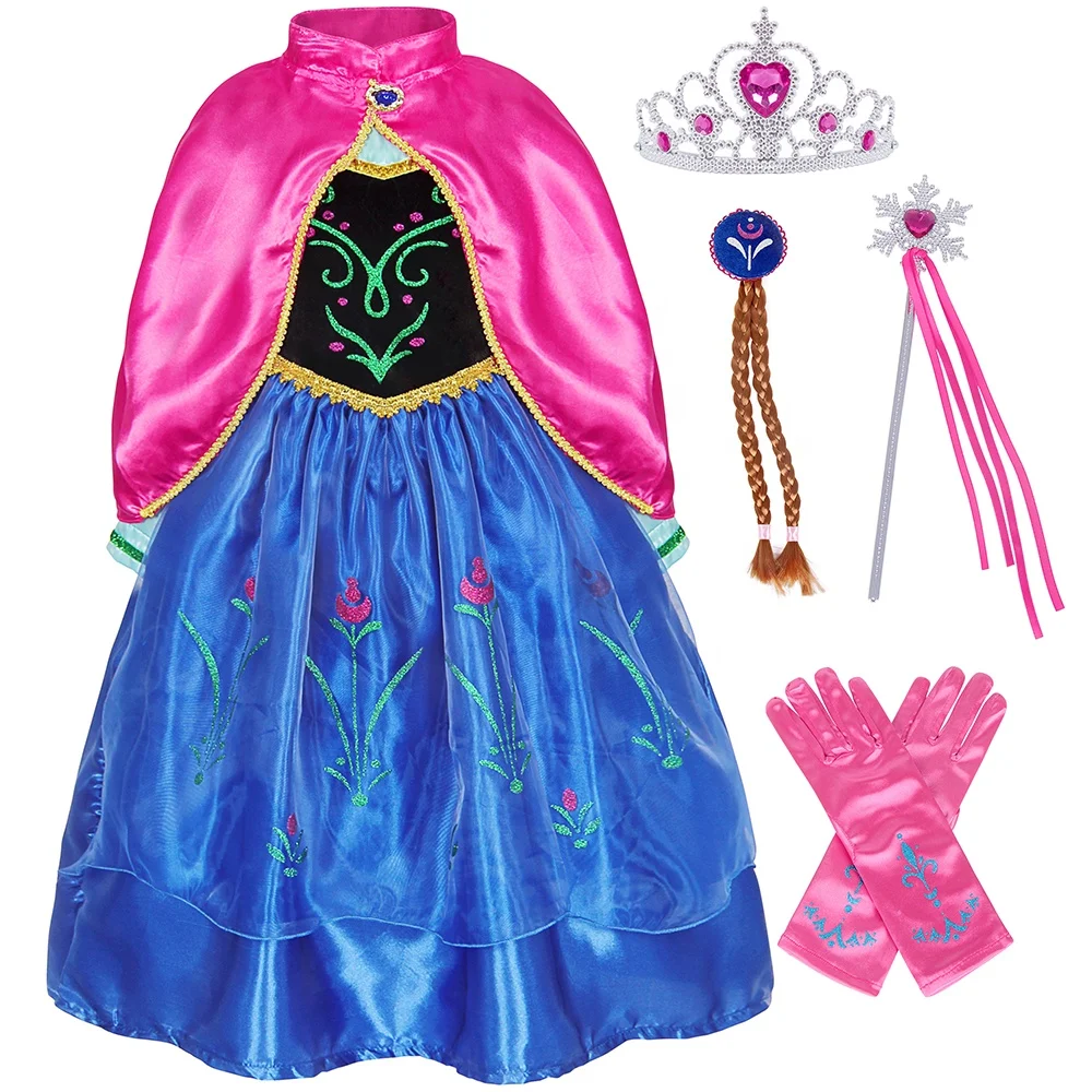 Anna Costume for Girls Snow Queen 2 Anna Dress with Cloak Princess Dress up Role Play Cosplay Birthday Fancy Party Dress
Anna Costume for Girls Snow Queen 2 Anna Dress with Cloak Princess Dress up Role Play Cosplay Birthday Fancy Party Dress