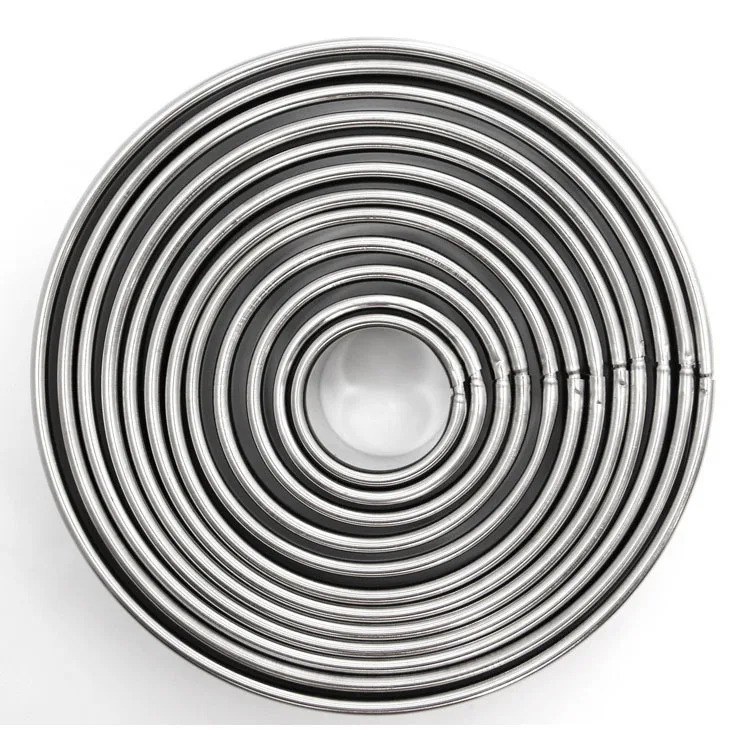 T107 12pcs/Set Stainless Steel Round Cake Mold Baking Mousse Ring Kitchen Tools Pizza Cooking Cookie Cutter DIY Cake Ring Tools
T107 12pcs/Set Stainless Steel Round Cake Mold Baking Mousse Ring Kitchen Tools Pizza Cooking Cookie Cutter DIY Cake Ring Tools