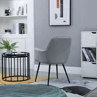 Dining With Legs Wholesale Leisure Armchair Fabric Dining Chair With Metal Legs