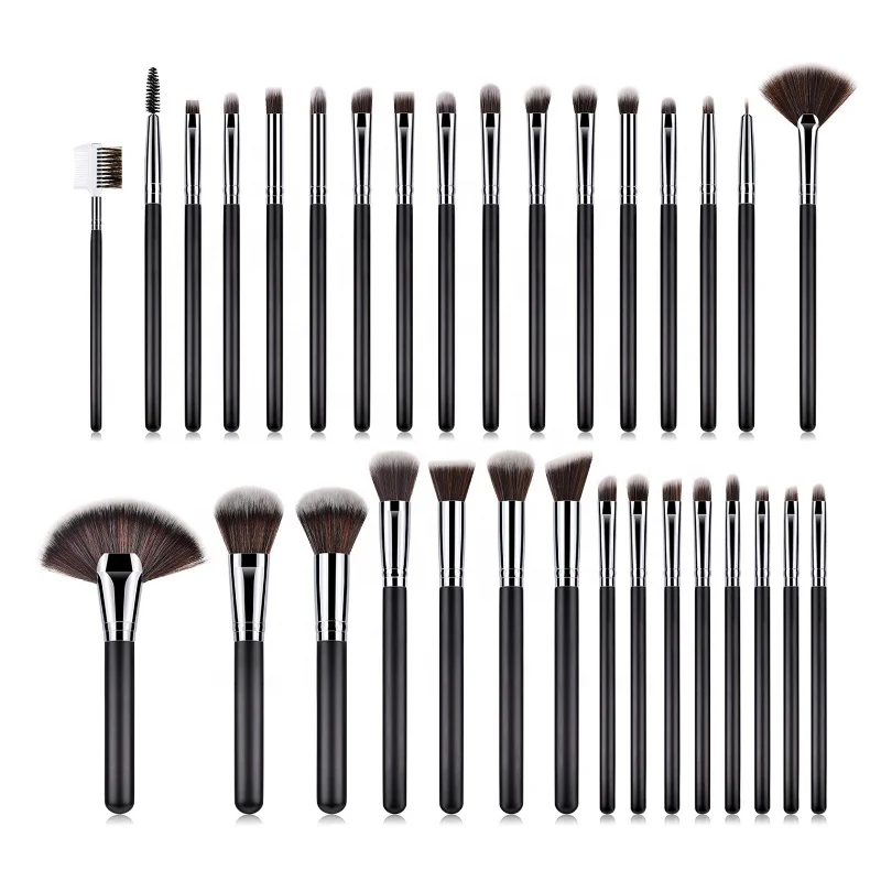 32pcs High end Professional Black Wooden Handle Makeup Tools Cosmetic Brush Set Animal Hair Makeup Brushes, Customized color accepted
32pcs High end Professional Black Wooden Handle Makeup Tools Cosmetic Brush Set Animal Hair Makeup Brushes, Customized color accepted