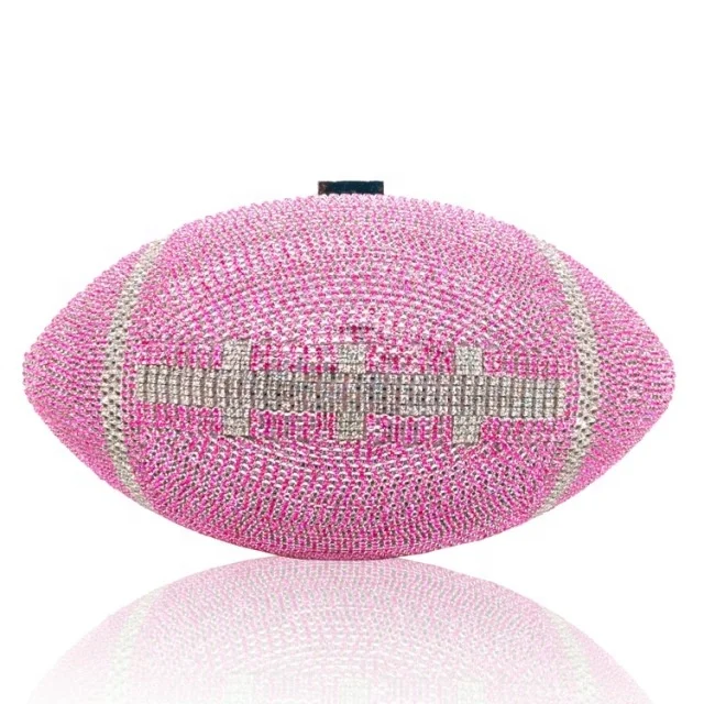 Rugby Shape Rhinestone Handbag Fashion Party Thin Chain Shoulder Bag Bling Flash Clutch, Black, pink, gold
Rugby Shape Rhinestone Handbag Fashion Party Thin Chain Shoulder Bag Bling Flash Clutch, Black, pink, gold