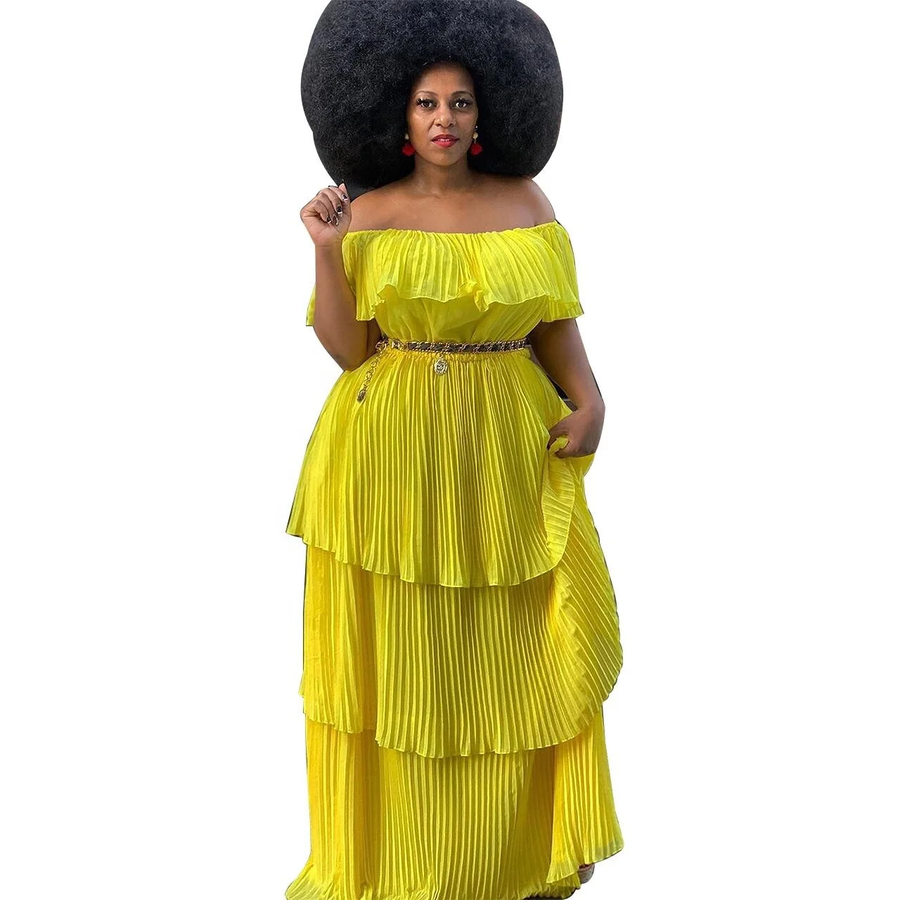 Autumn Hot Sale New solid color dress women's Velvet Feeling Wrinkly Waist Flounce Pressure Pleated Plus Size Dresses
Autumn Hot Sale New solid color dress women's Velvet Feeling Wrinkly Waist Flounce Pressure Pleated Plus Size Dresses