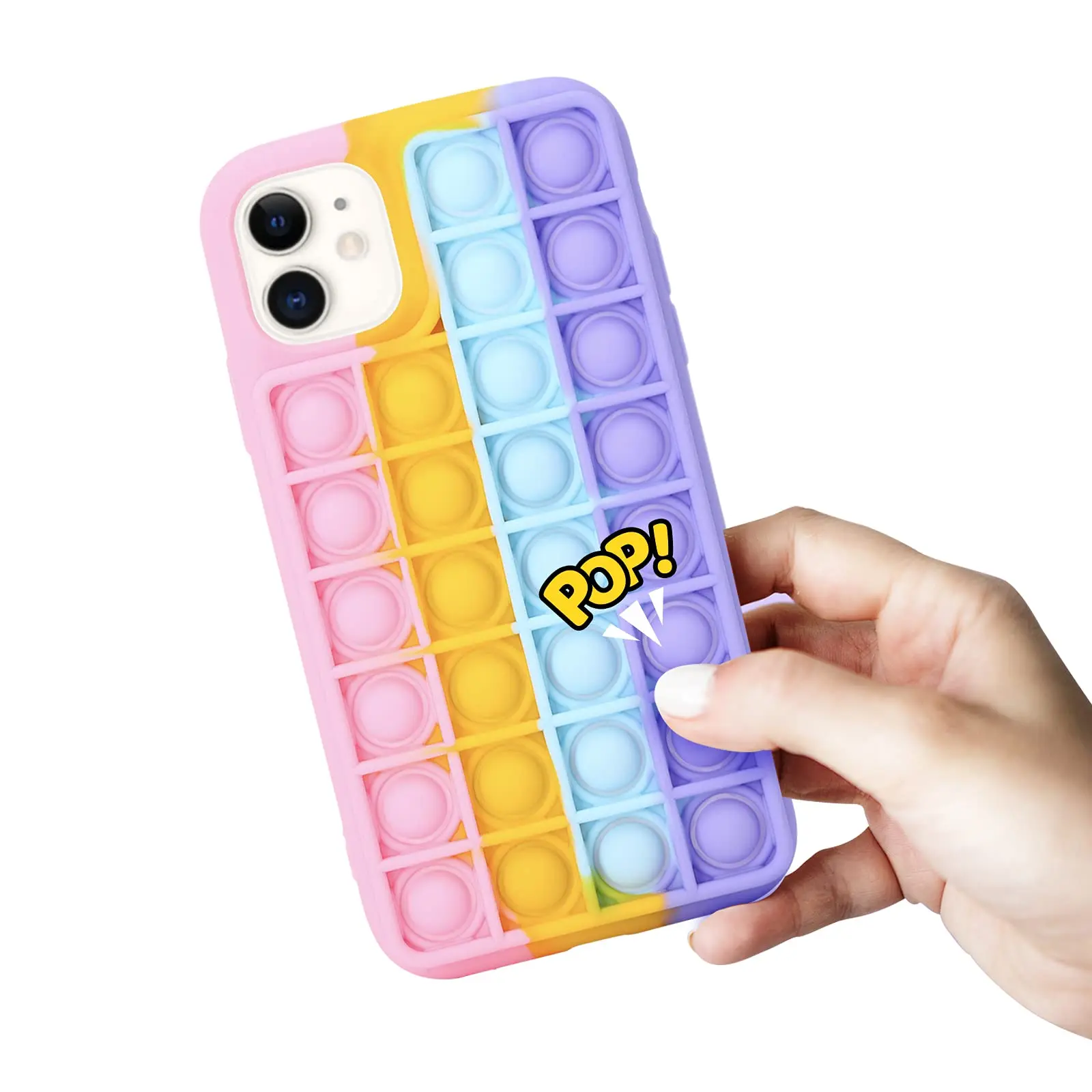 Fast Dispatch stocked Easycosy Mobile Phone Protective Shell Push Bubble Fidget phone case Toys for i-Phone 11 PRO 12 13 Pro Max, Bright rainbow color
Fast Dispatch stocked Easycosy Mobile Phone Protective Shell Push Bubble Fidget phone case Toys for i-Phone 11 PRO 12 13 Pro Max, Bright rainbow color
