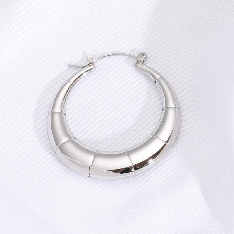 High quality stainless steel C shaped section women's steel color earrings Jewelry
High quality stainless steel C shaped section women's steel color earrings Jewelry