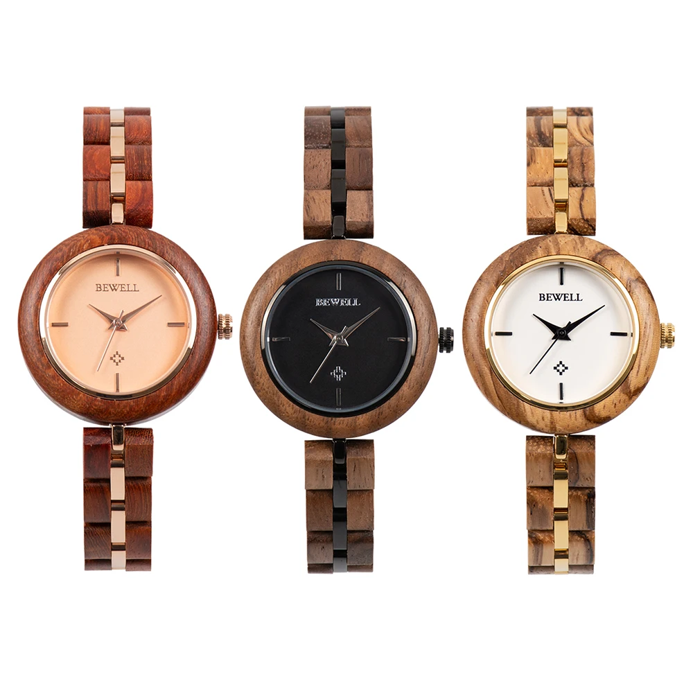 Minimalist Watch Wood with Stainless Steel Wristband Eco Friendly Wooden Watch for Ladies
Minimalist Watch Wood with Stainless Steel Wristband Eco Friendly Wooden Watch for Ladies
