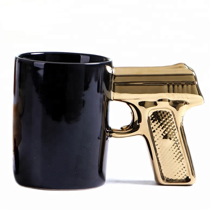 ShouTao 2021 gold and silver pistol cup gun 3D mugs creative new unique ceramic cup personality coffee cup ceramic coffee mug, As a picture/ custom
ShouTao 2021 gold and silver pistol cup gun 3D mugs creative new unique ceramic cup personality coffee cup ceramic coffee mug, As a picture/ custom
