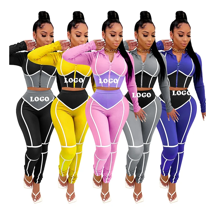 QC509 Custom pringted spring sport tracksuit workout clothing contrast color fitness gym yoga two piece set spliced track suit
QC509 Custom pringted spring sport tracksuit workout clothing contrast color fitness gym yoga two piece set spliced track suit